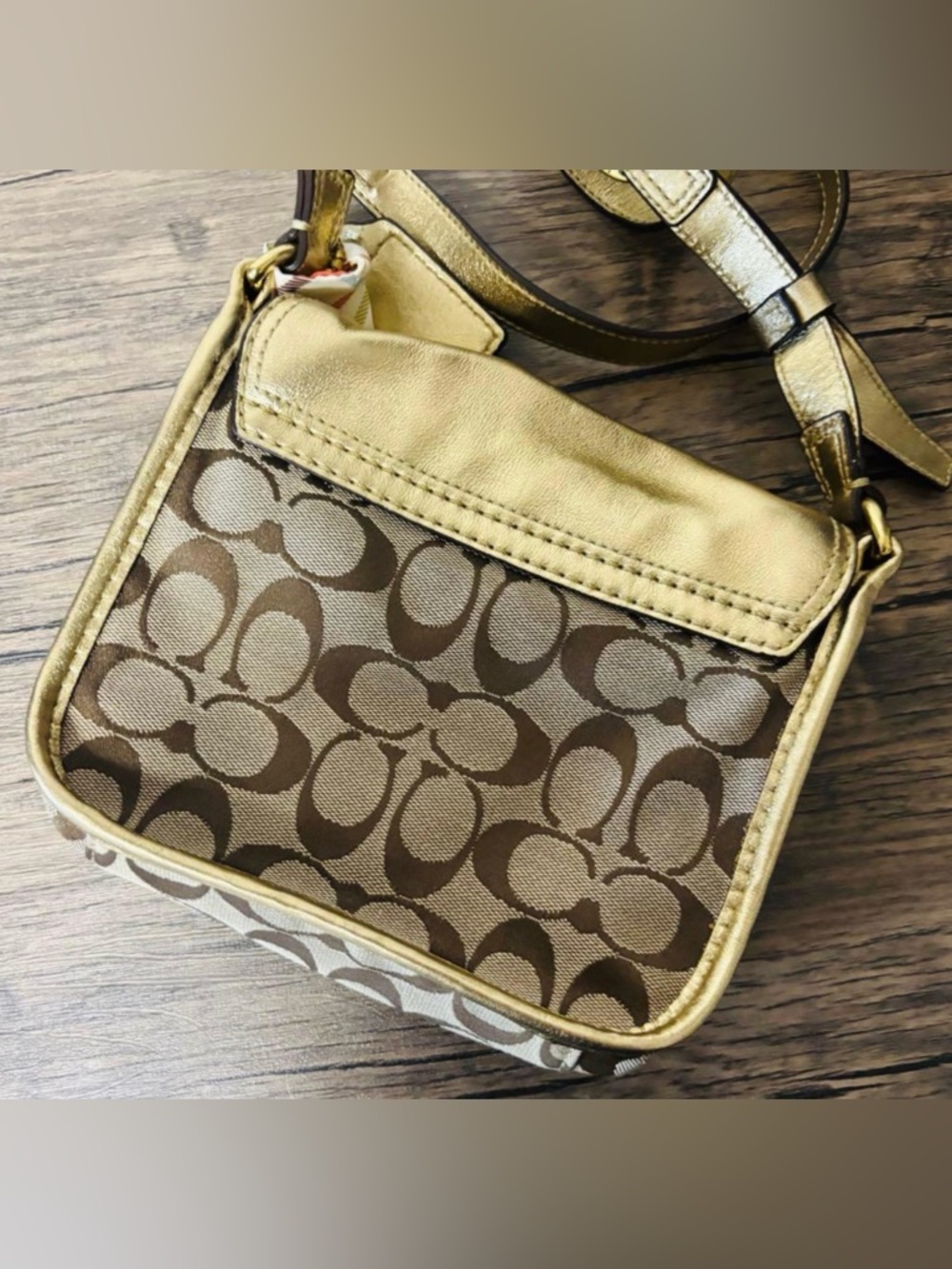 Coach Bleeker Soho Shoulder Bag w Tattersall Bag Scarf EUC - Picture 3 of 6